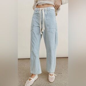 Boheme Sold Out Light Blue Striped Barrel Jean